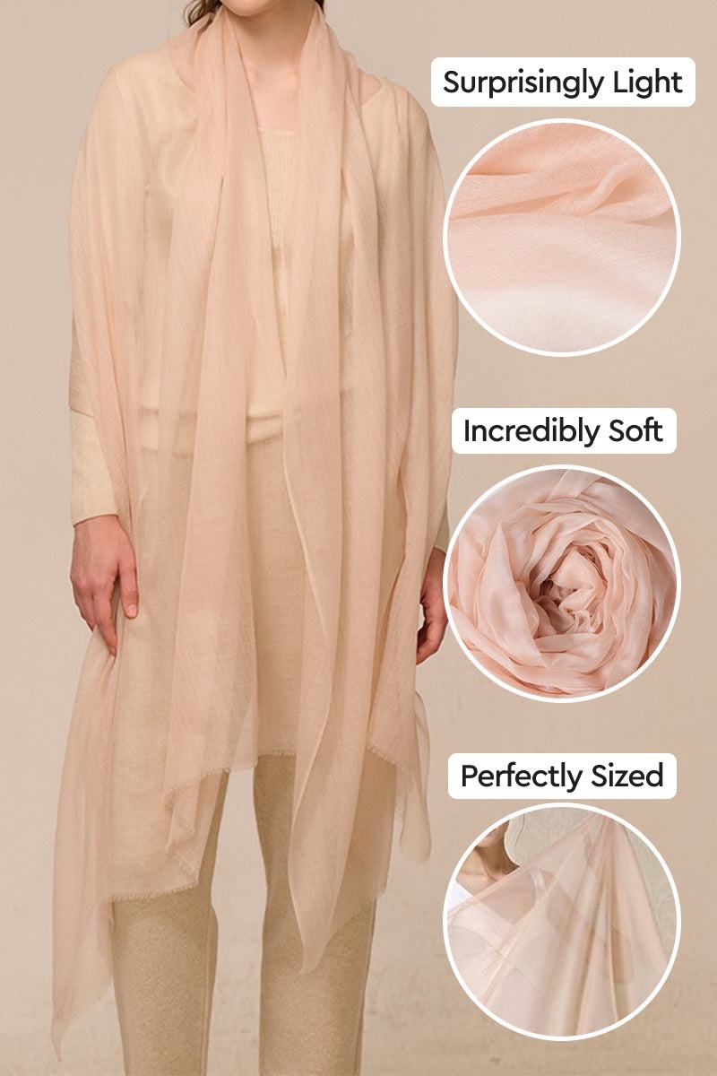 Sciarpa scialle oversize leggera da donna