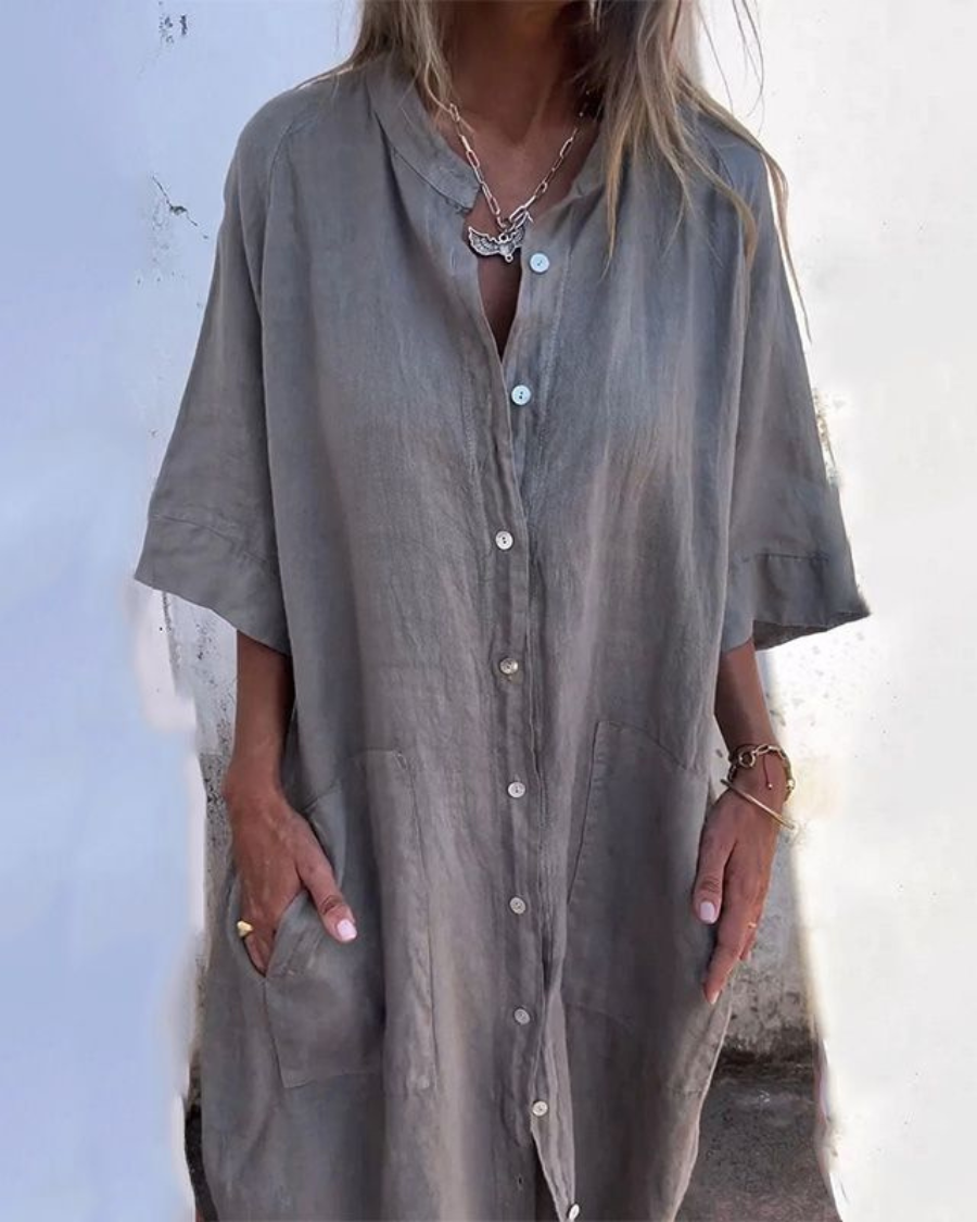 Robe boutonnée à fleurs bohème