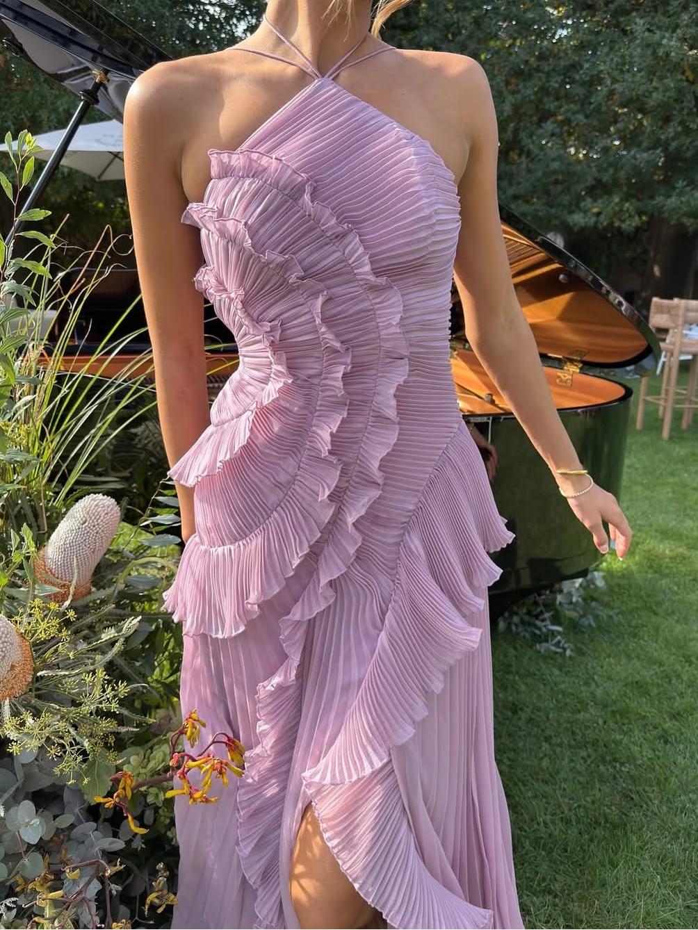 Avery - Asymmetric Pleated Dress