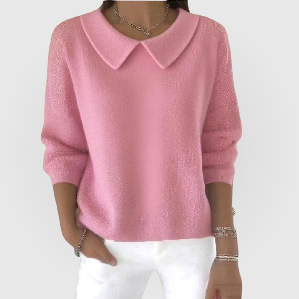 Women's Collared Casual Long Sleeve Sweater