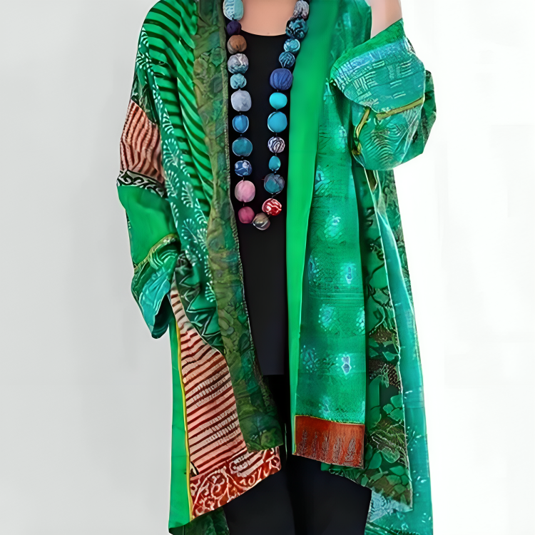 Women's Bohemian Open-Front Kimono Cardigan