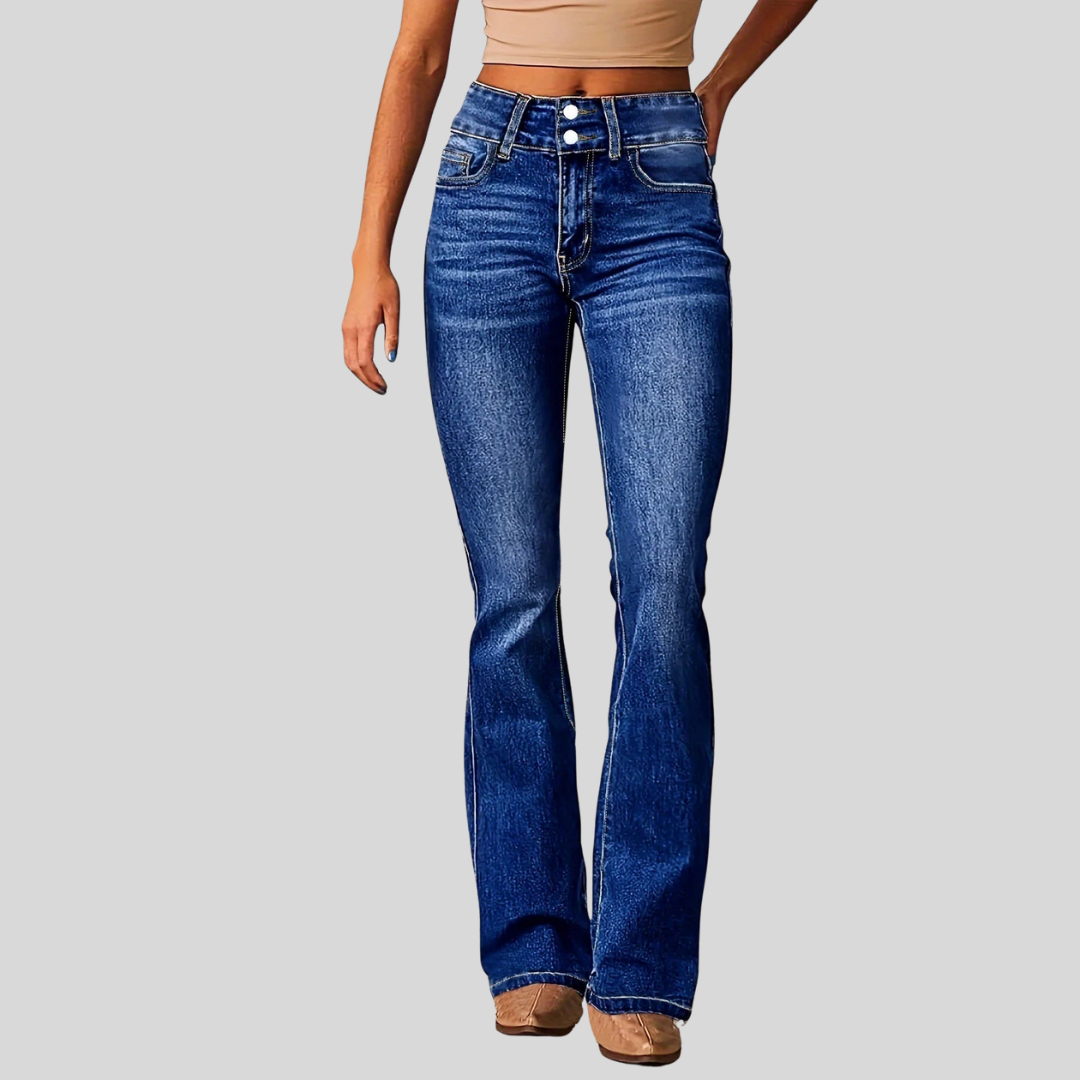 Women's High-Waisted Flared Jeans