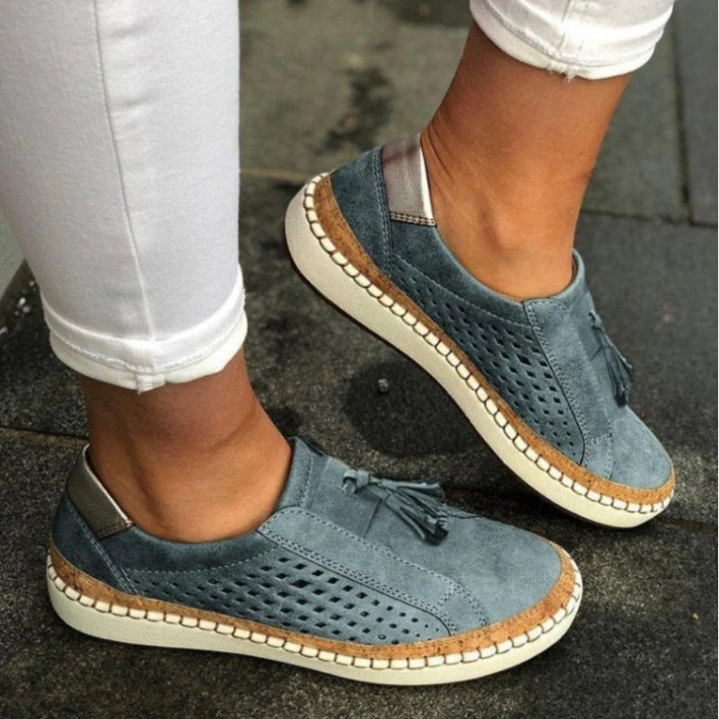 Women's Casual Perforated Slip-On Sneakers
