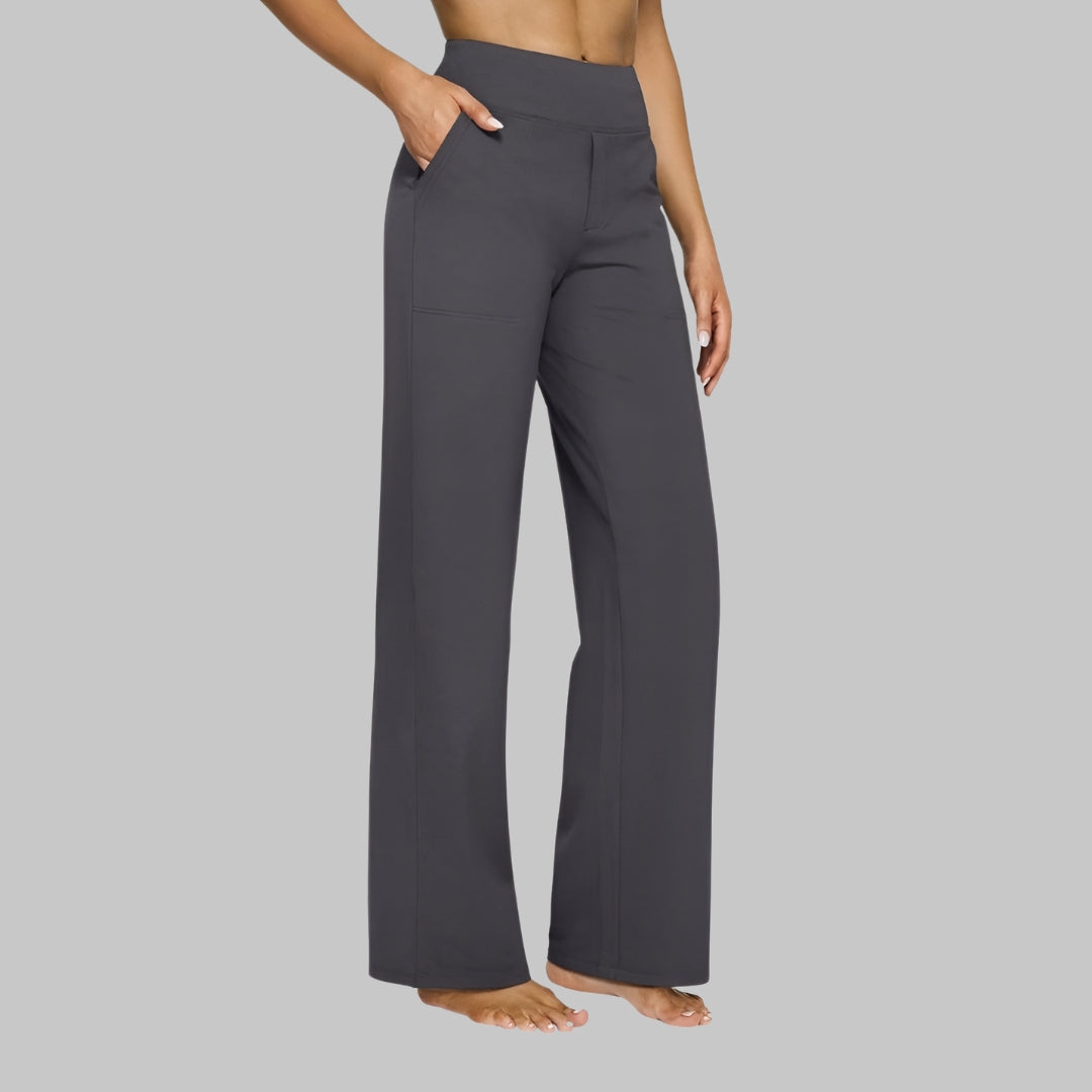 Pantaloni da donna in jersey con gambe dritte