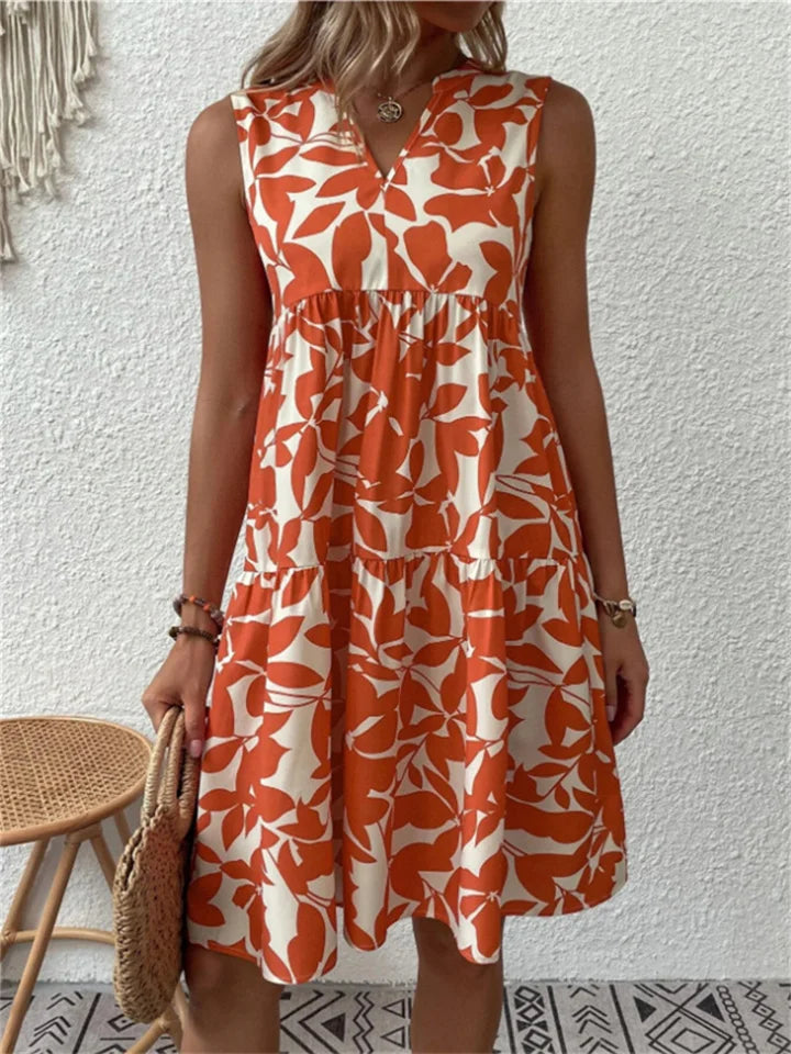 Elegant Floral A-Line Summer Dress
