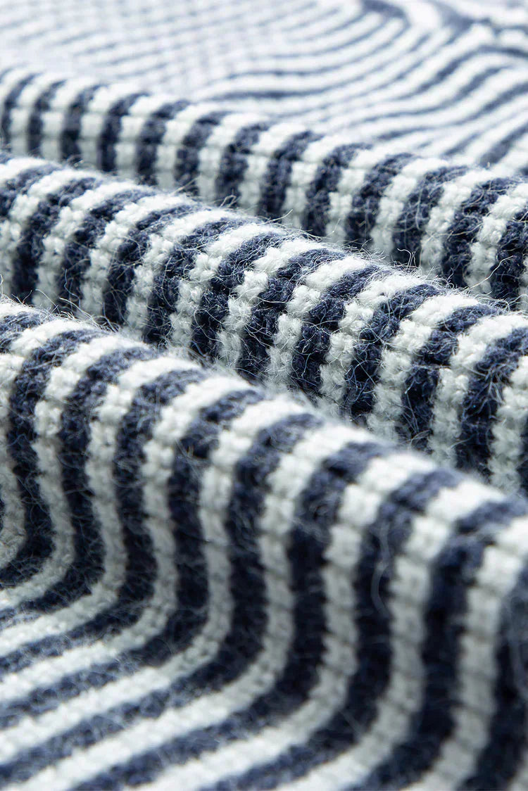Pull tricoté patchwork coloré pour femmes