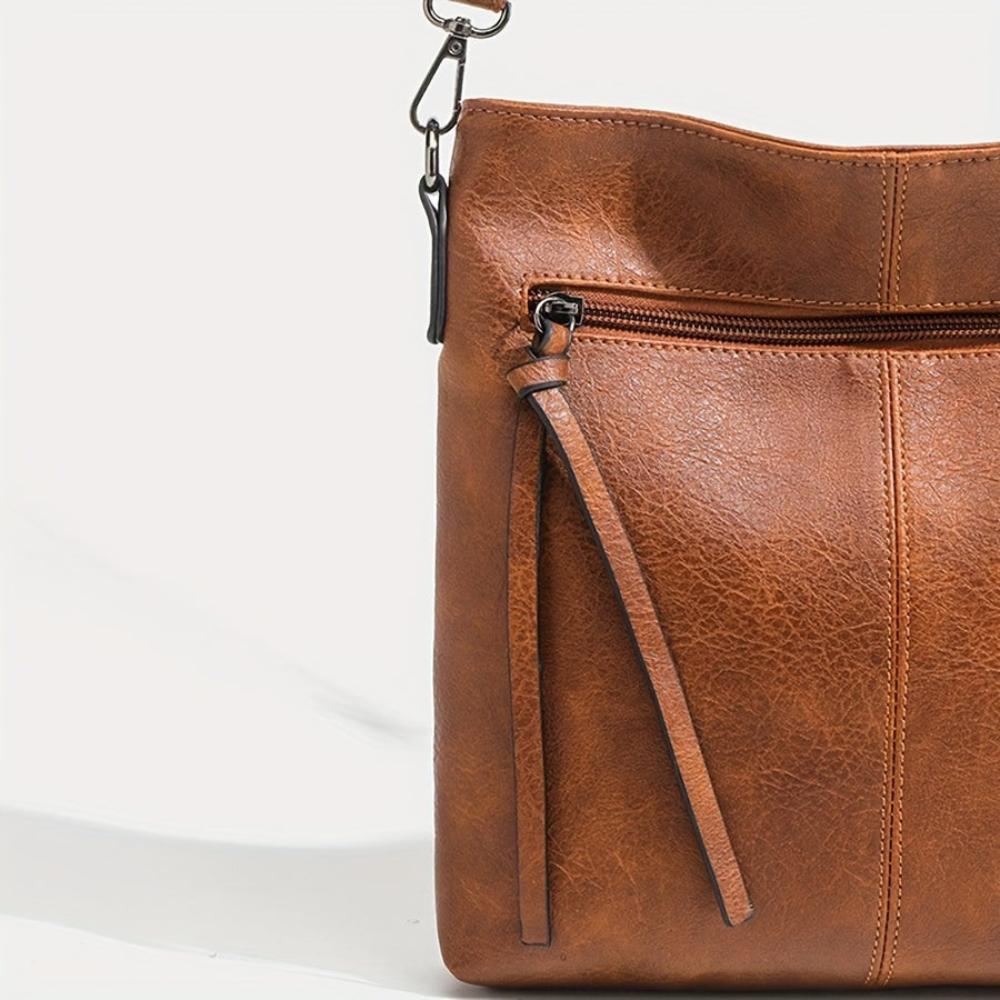 Anna - Vegan Leather Slim Crossbody Bag