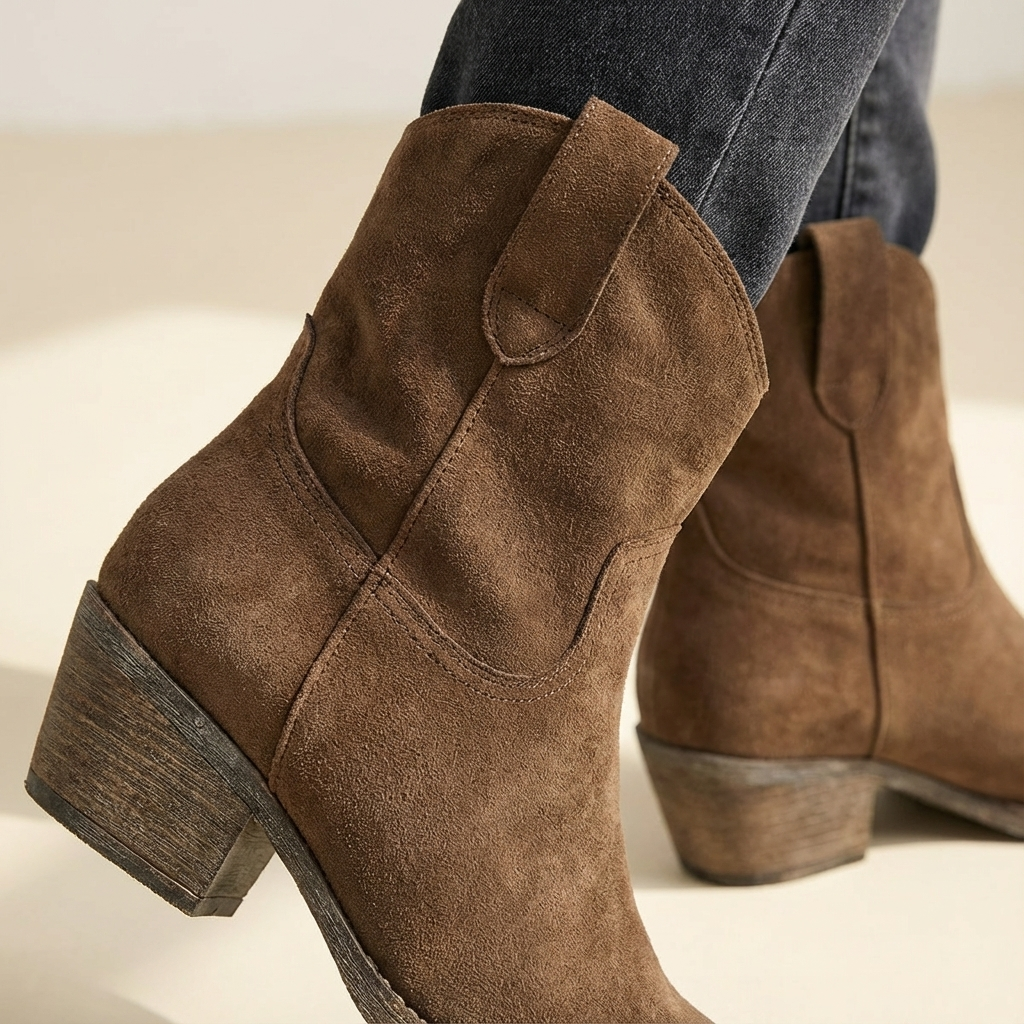 Bottes western pour femmes élégantes à talon bloc