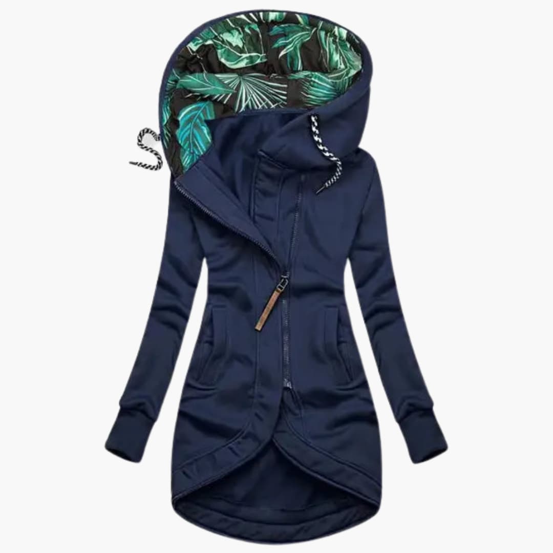 Women's Long Hooded Windbreaker Jacket