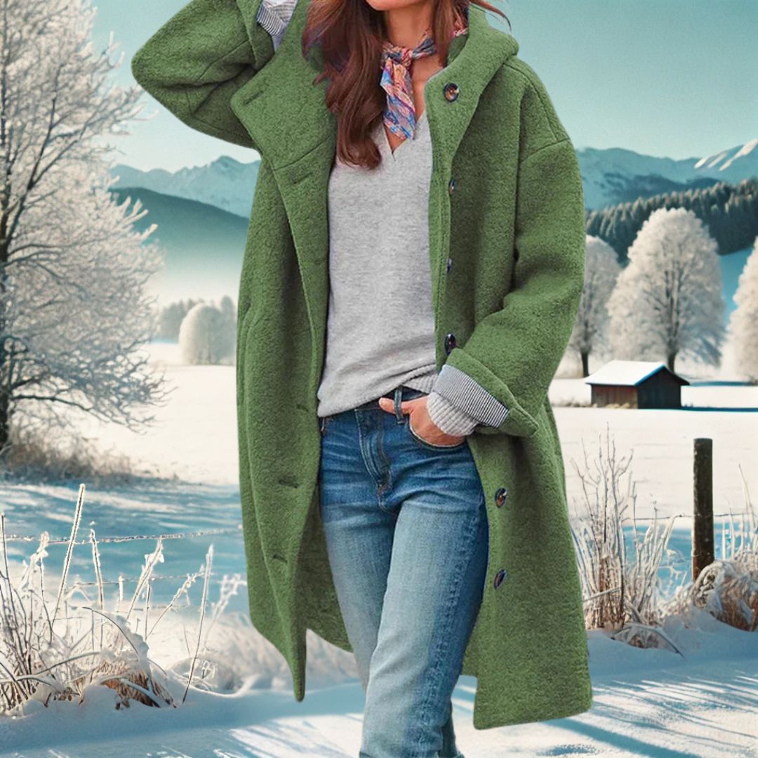 Women's Hooded Long Teddy Coat