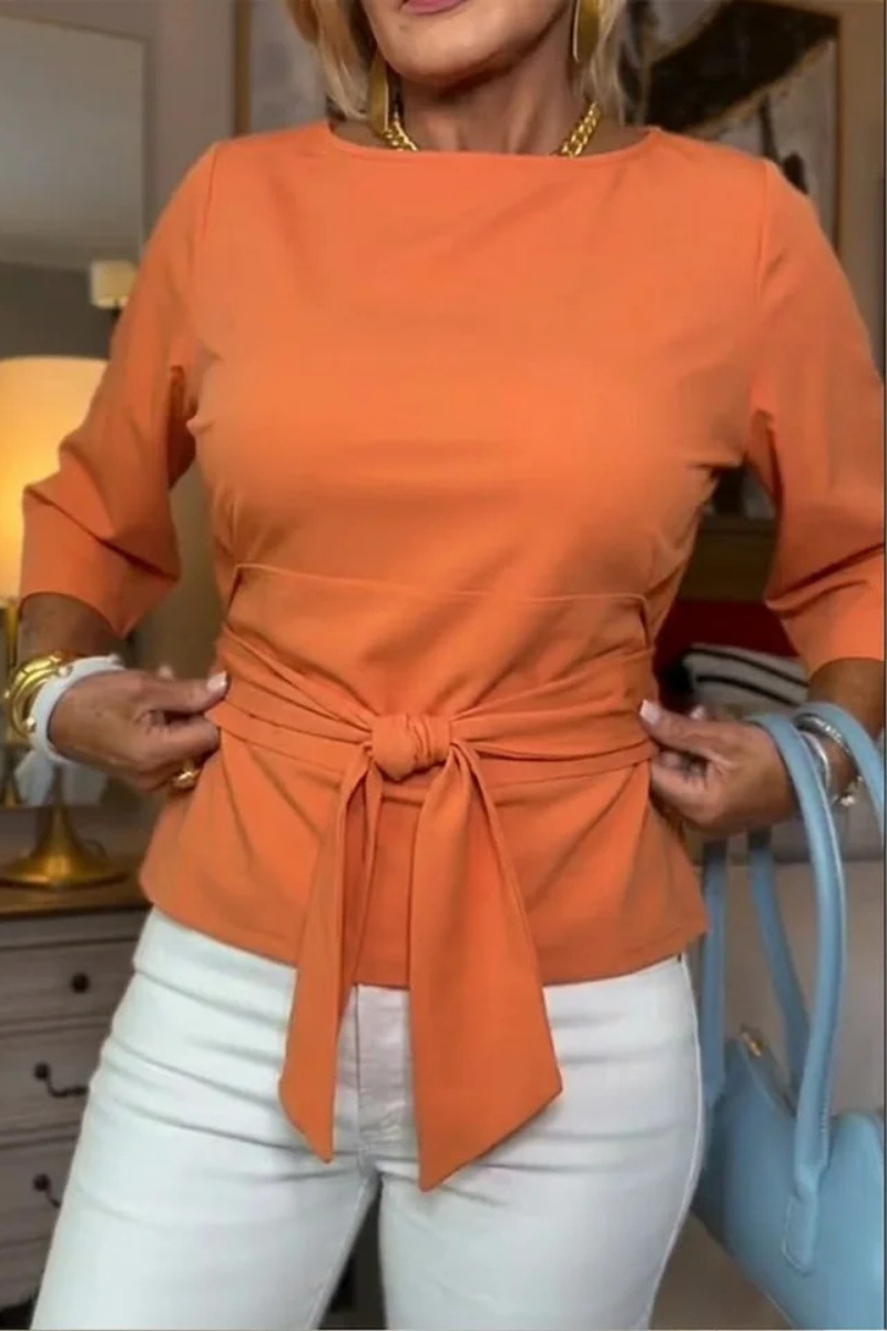 Top de mujer con lazo en la cintura y cordón ajustable