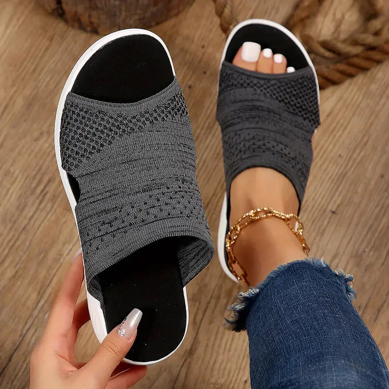 Aria - Orthopedic Open-Toe Knit Sandals