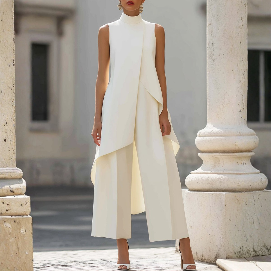 Women's Wide-Leg Jumpsuit with Drop Waist