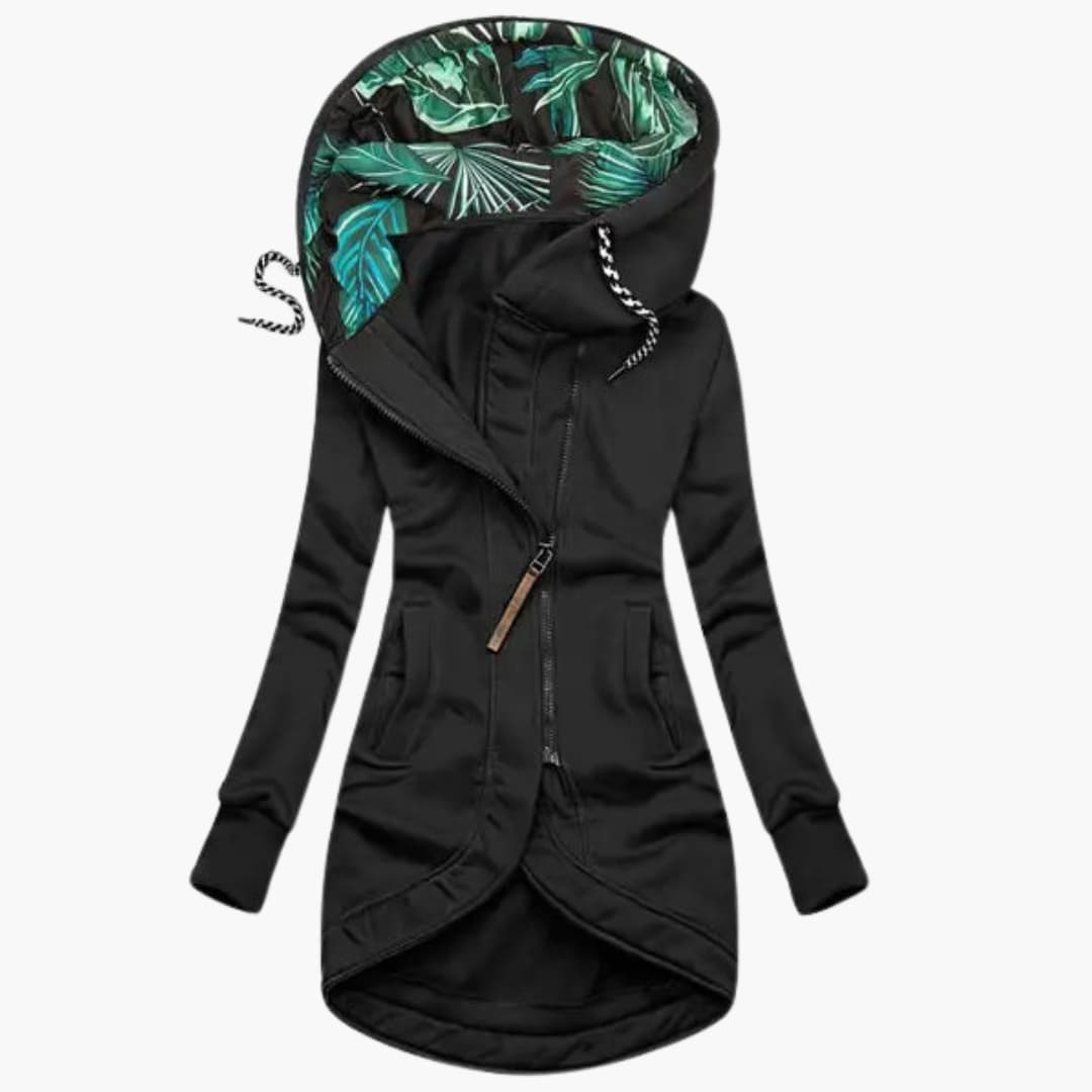 Women's Long Hooded Windbreaker Jacket