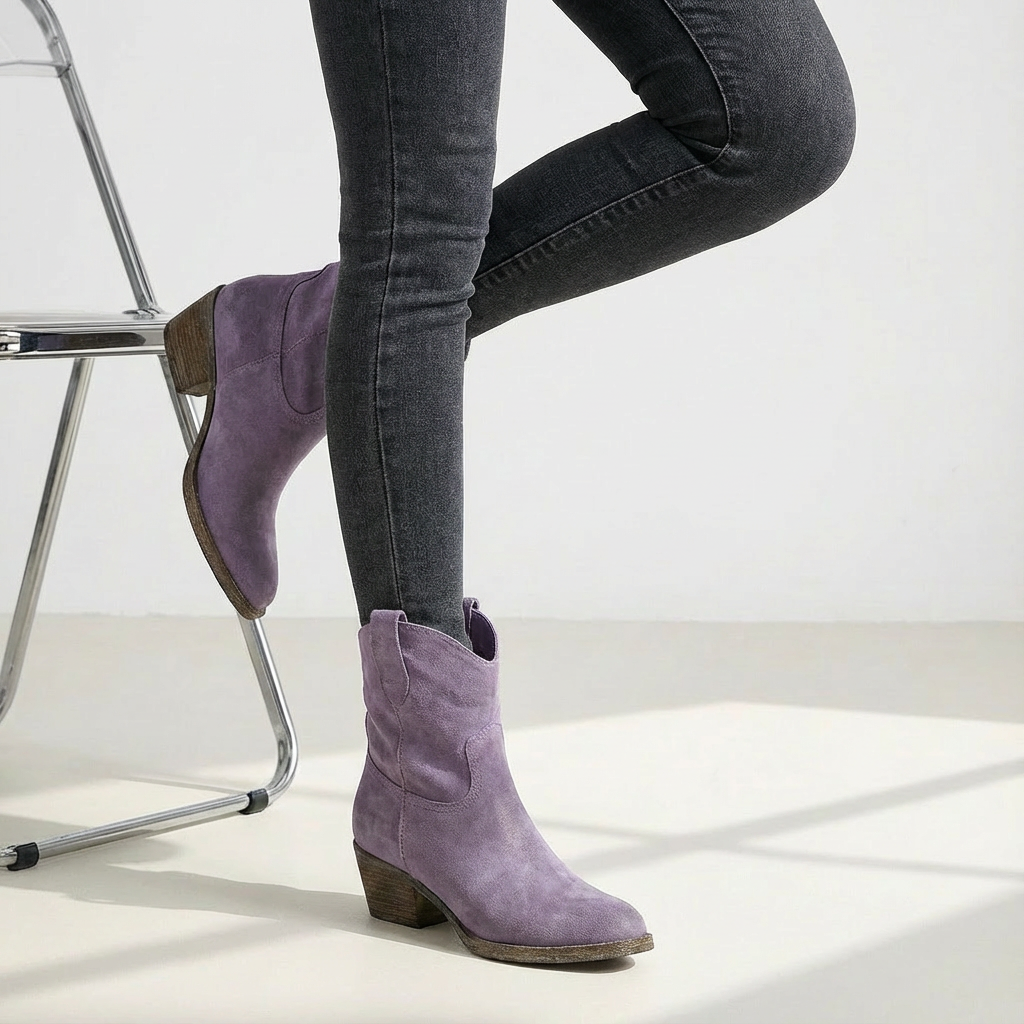 Bottes western pour femmes élégantes à talon bloc