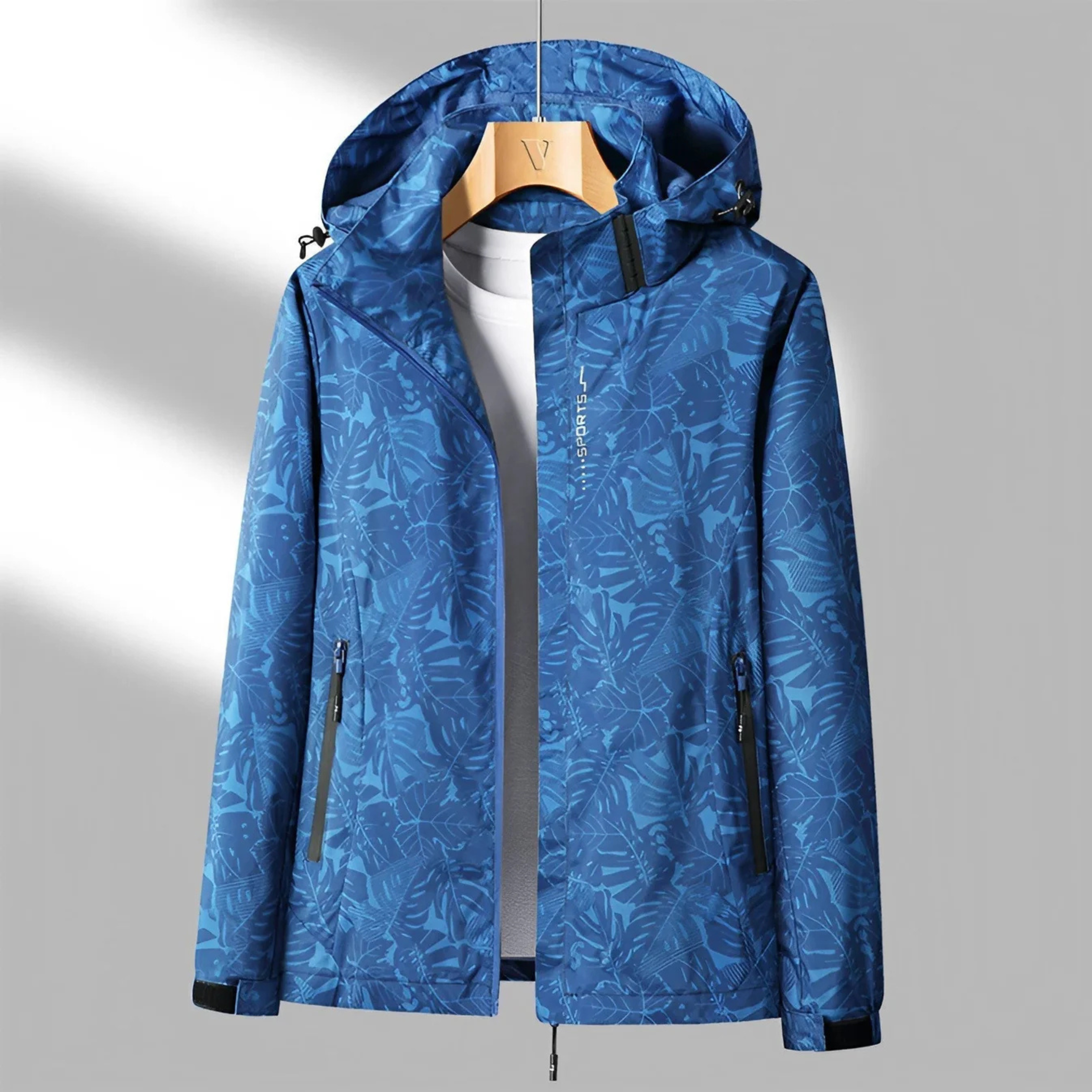 Women's Hooded Waterproof Jacket Windbreaker with Pockets