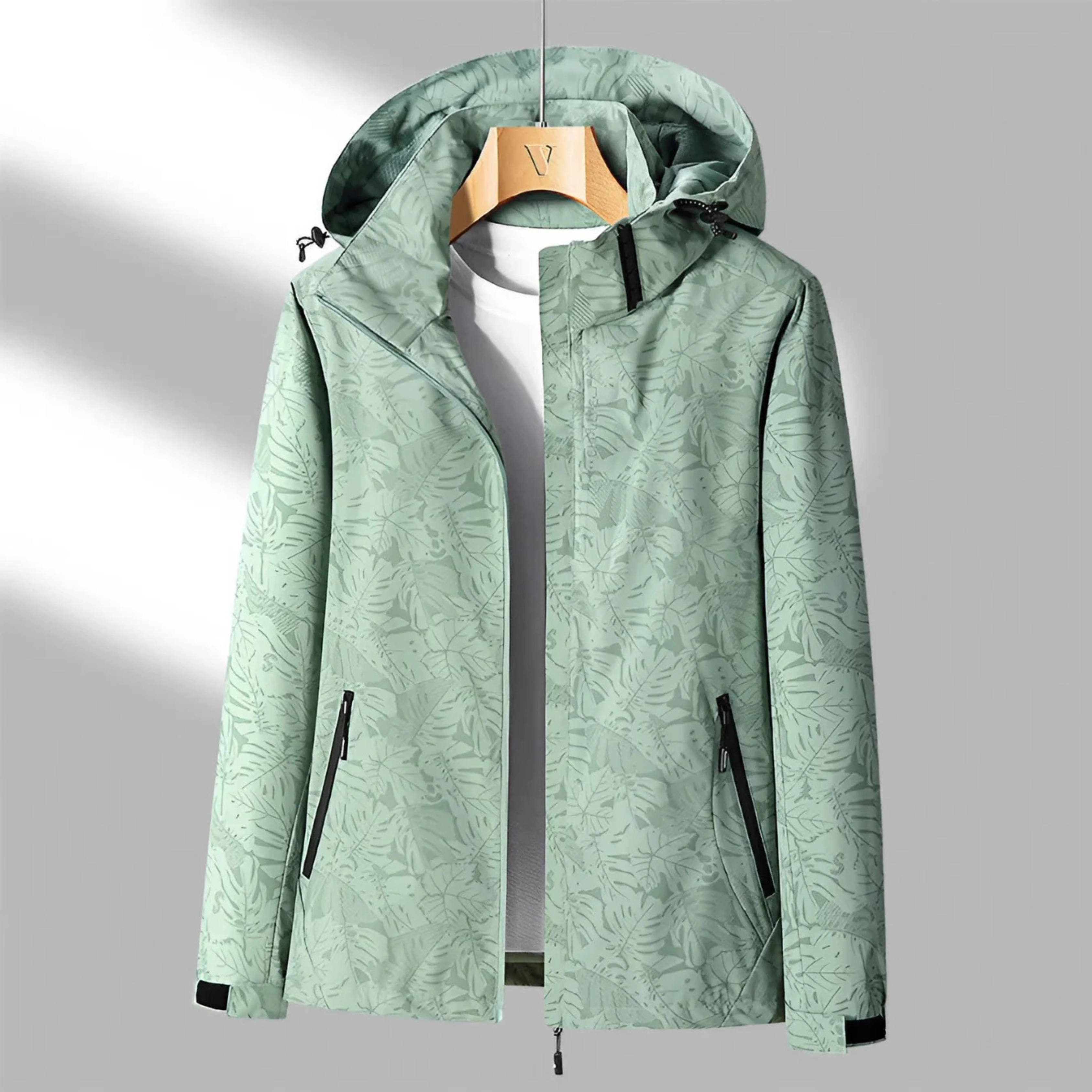 Women's Hooded Waterproof Jacket Windbreaker with Pockets