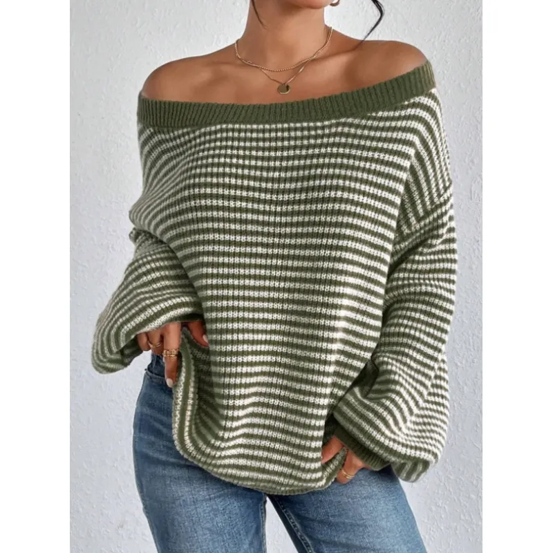Pull tricoté patchwork coloré pour femmes