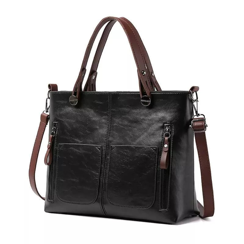 Delilah - Vegan Leather Structured Tote Handbag