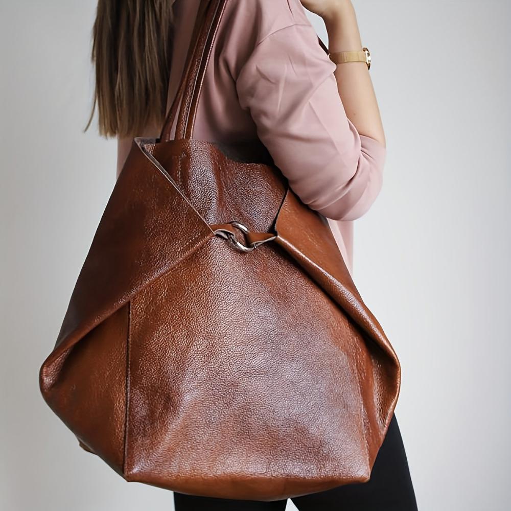 Heather - Vegan Leather Tote Bag