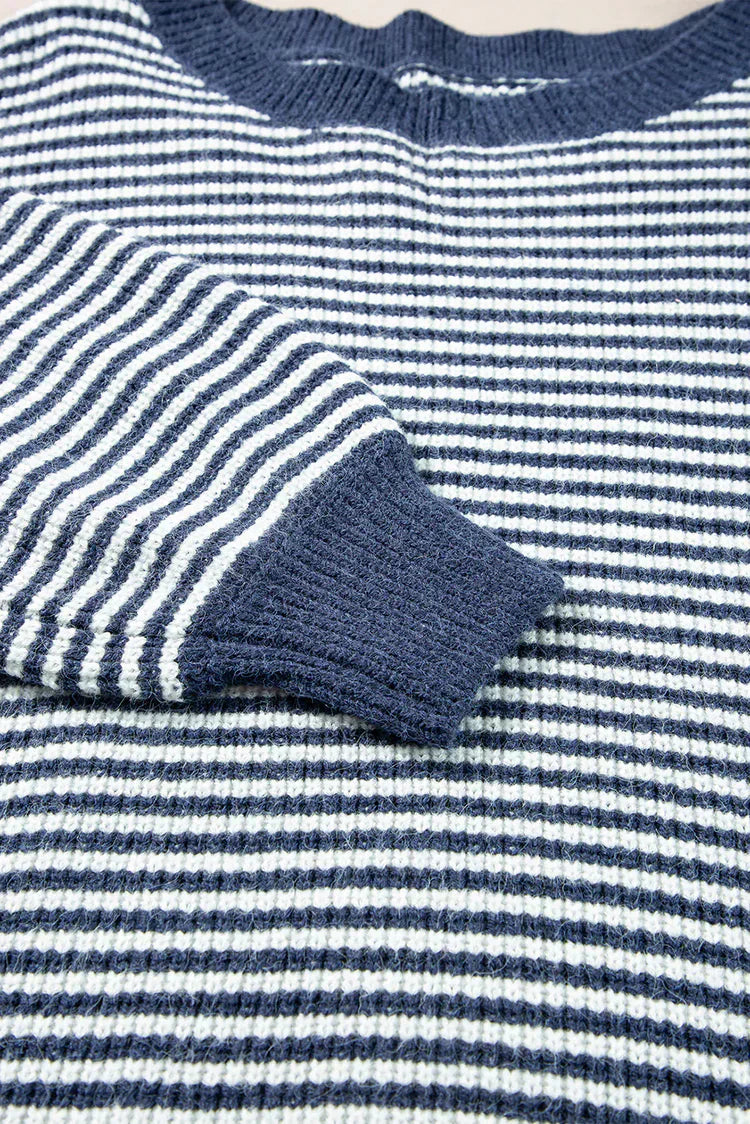 Pull tricoté patchwork coloré pour femmes