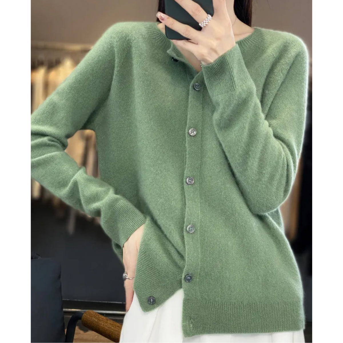 Women’s Long Sleeve V-Neck Soft Knit Sweater