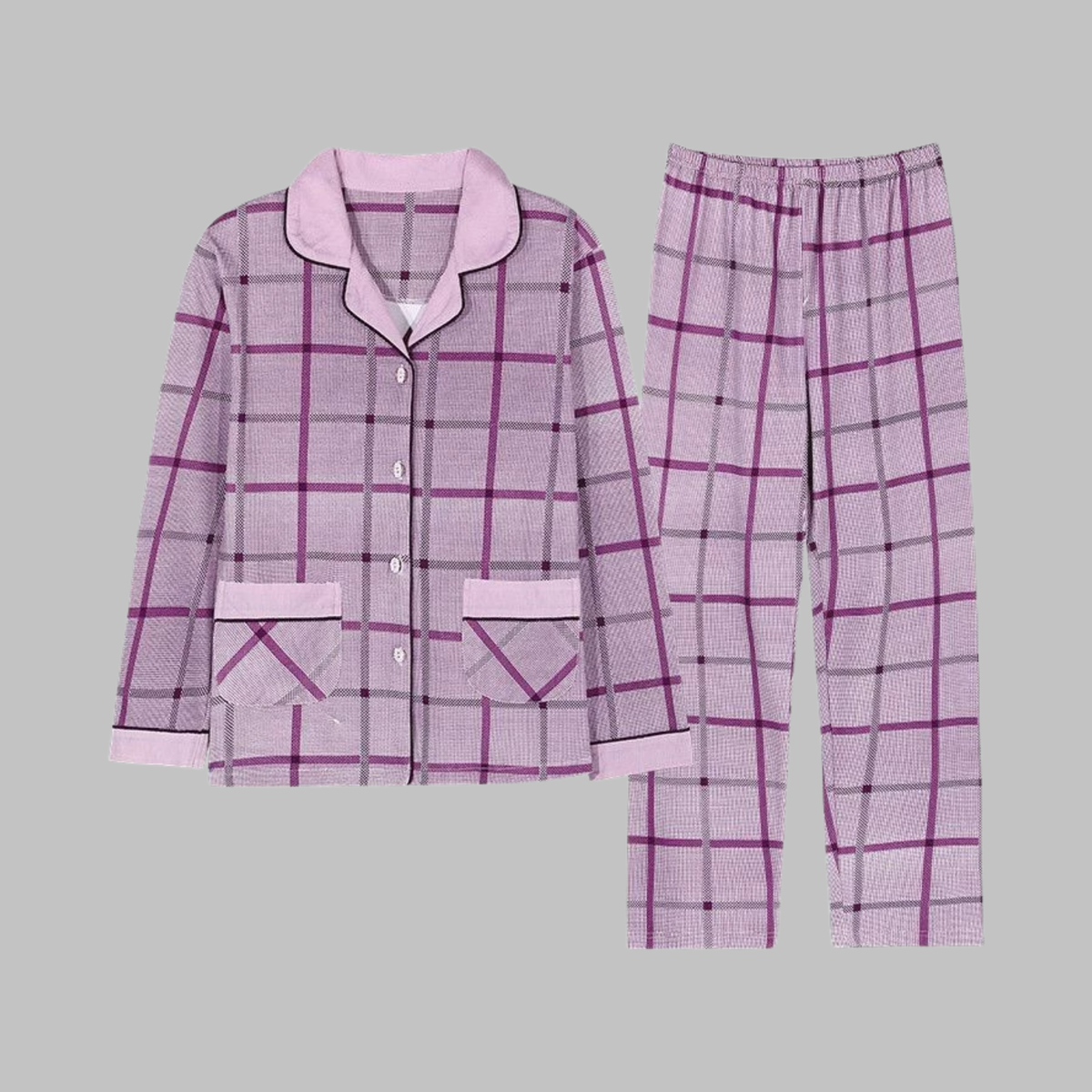 Ensemble de vêtements d’intérieur douillets à manches longues pour femme