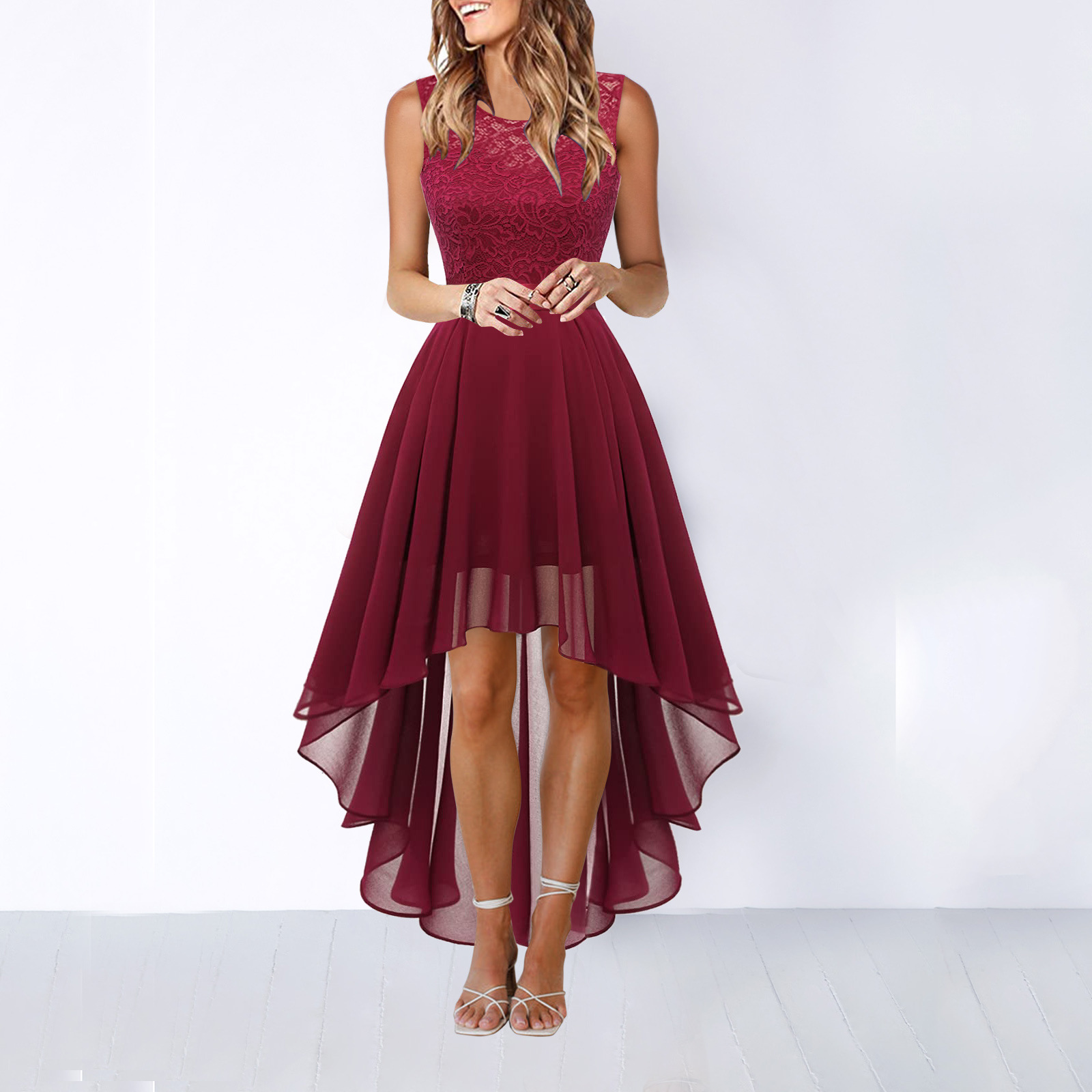 Elegant Asymmetric Evening Dress with Chic Design