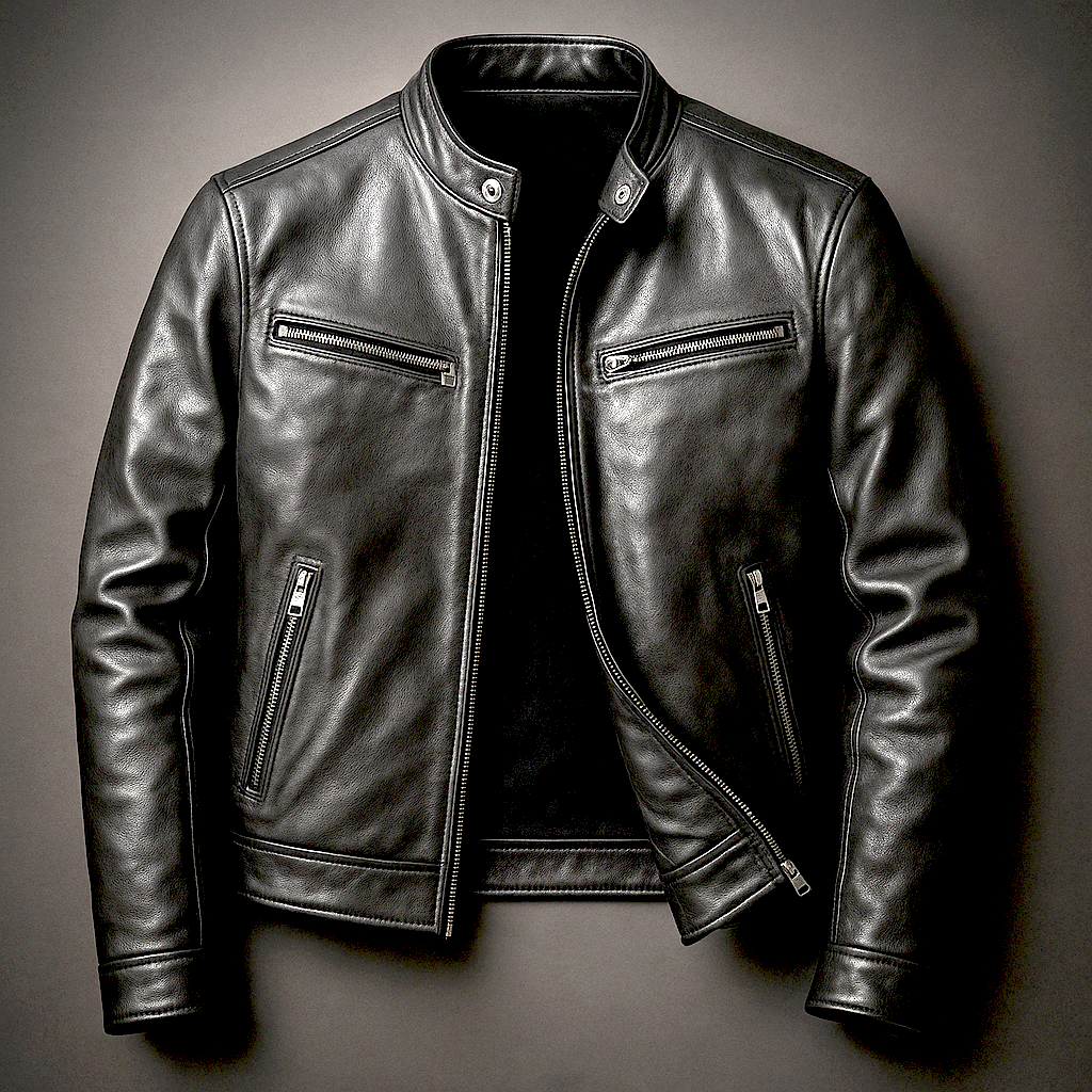 Men’s Classic Motorcycle Leather Jacket