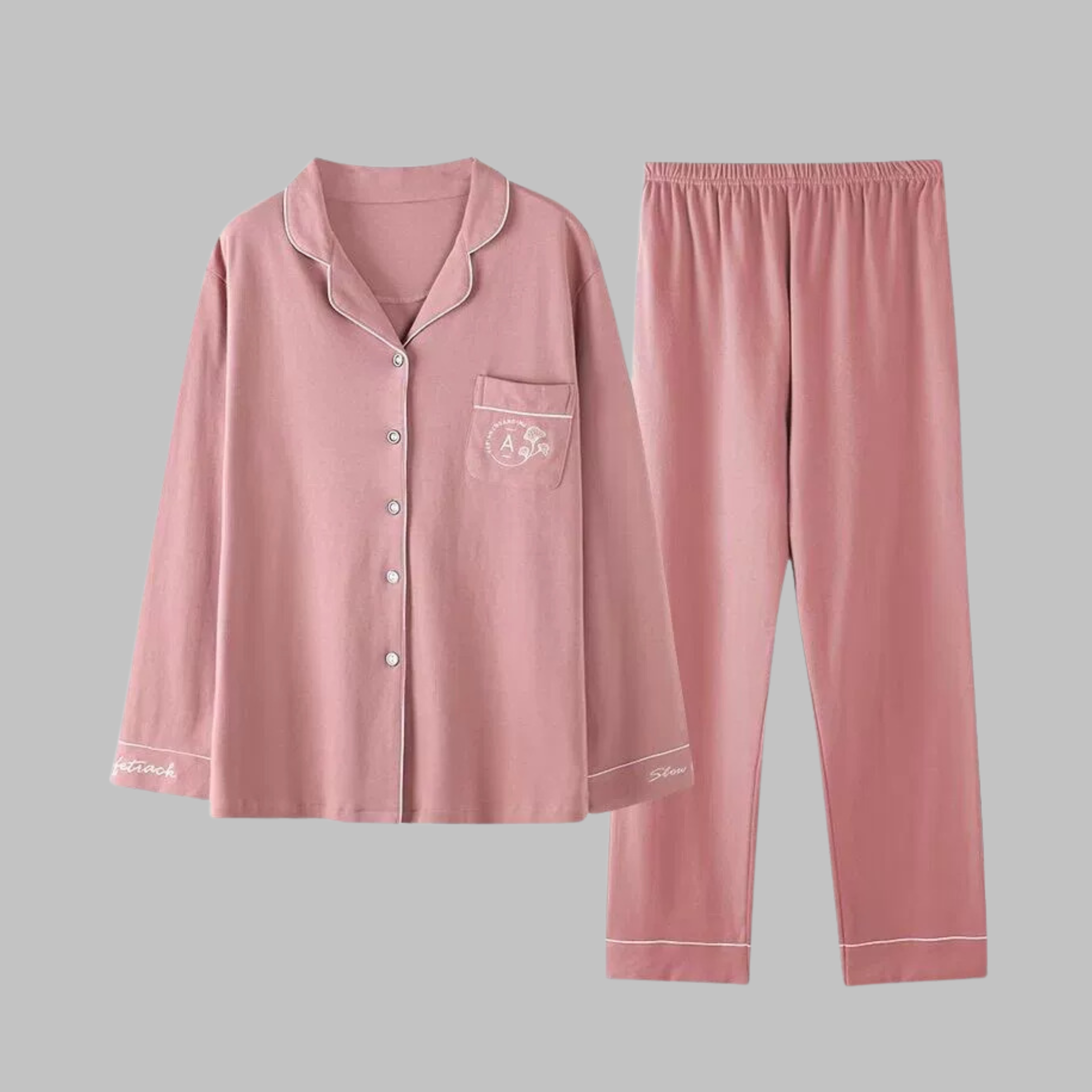 Ensemble de vêtements d’intérieur douillets à manches longues pour femme