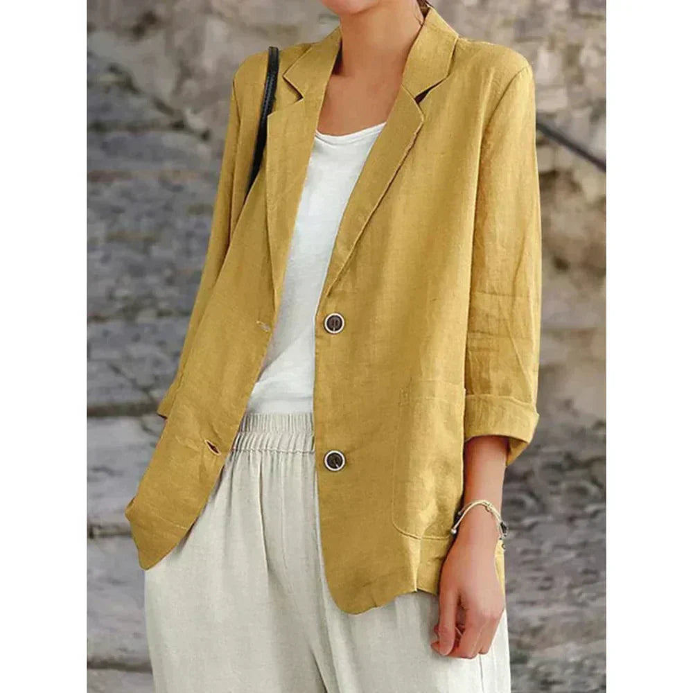Lightweight Button-Up Cardigan with Relaxed Fit