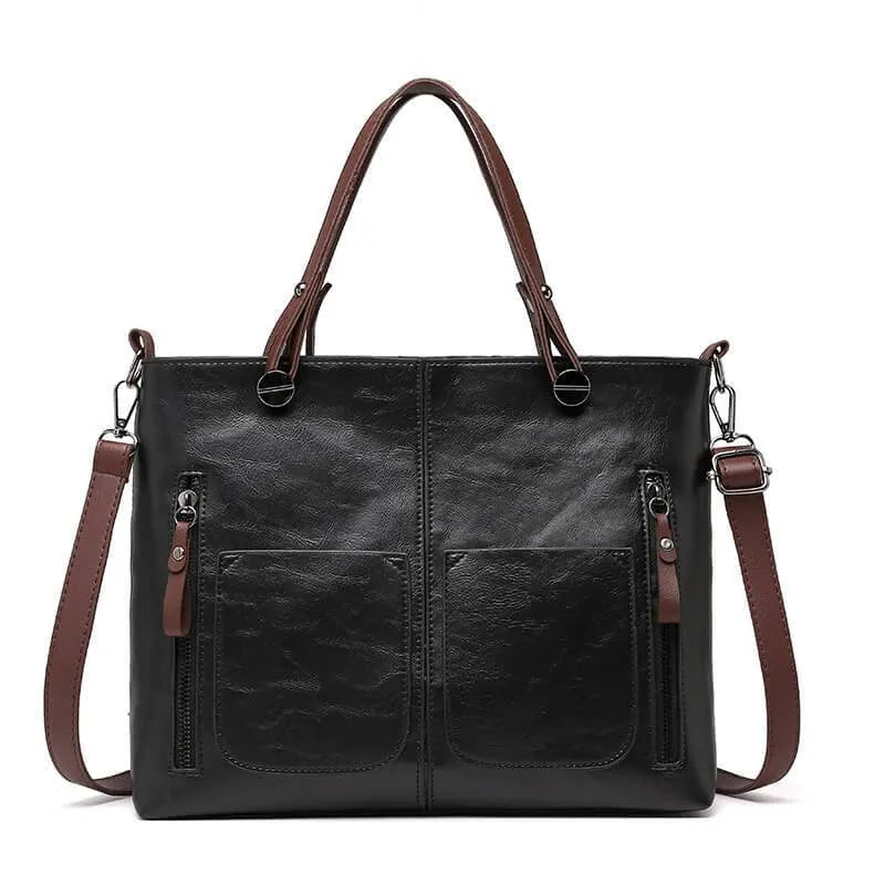 Delilah - Vegan Leather Structured Tote Handbag