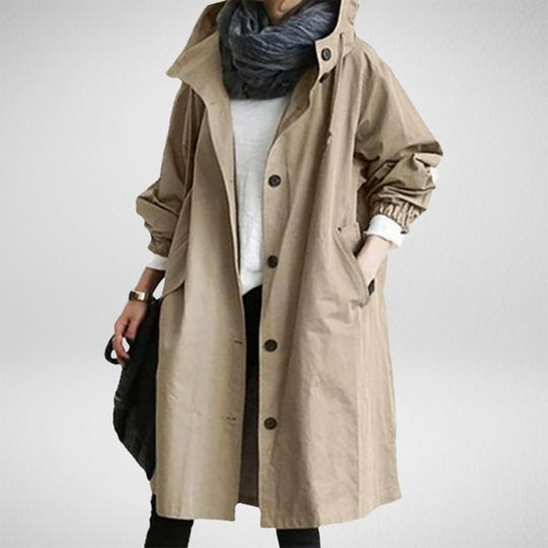 Women’s Hooded Longline Waterproof Coat