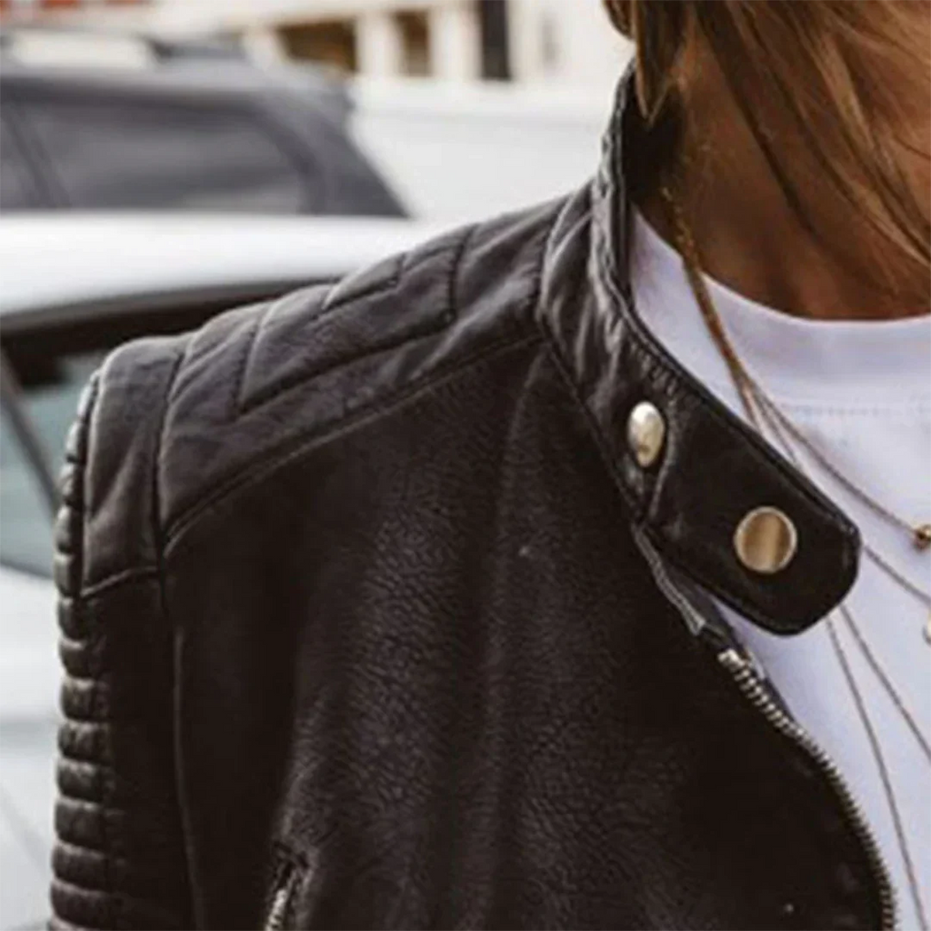 Deborah - Vegan Leather Moto Jacket