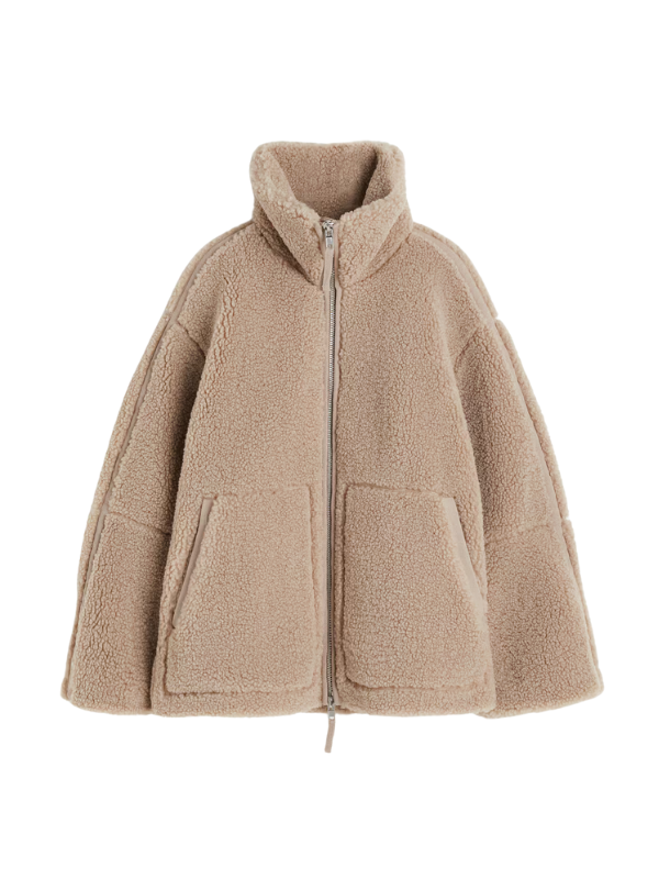 Ultra-Soft Oversized Sherpa Fleece Jacket Stylish for Cold Weather