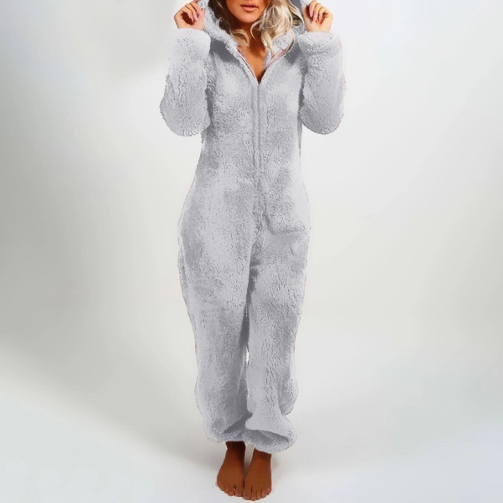 Women's Fleece Loungewear Onesie Jumpsuit