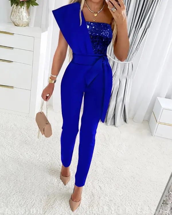 Savannah - One Shoulder Jumpsuit
