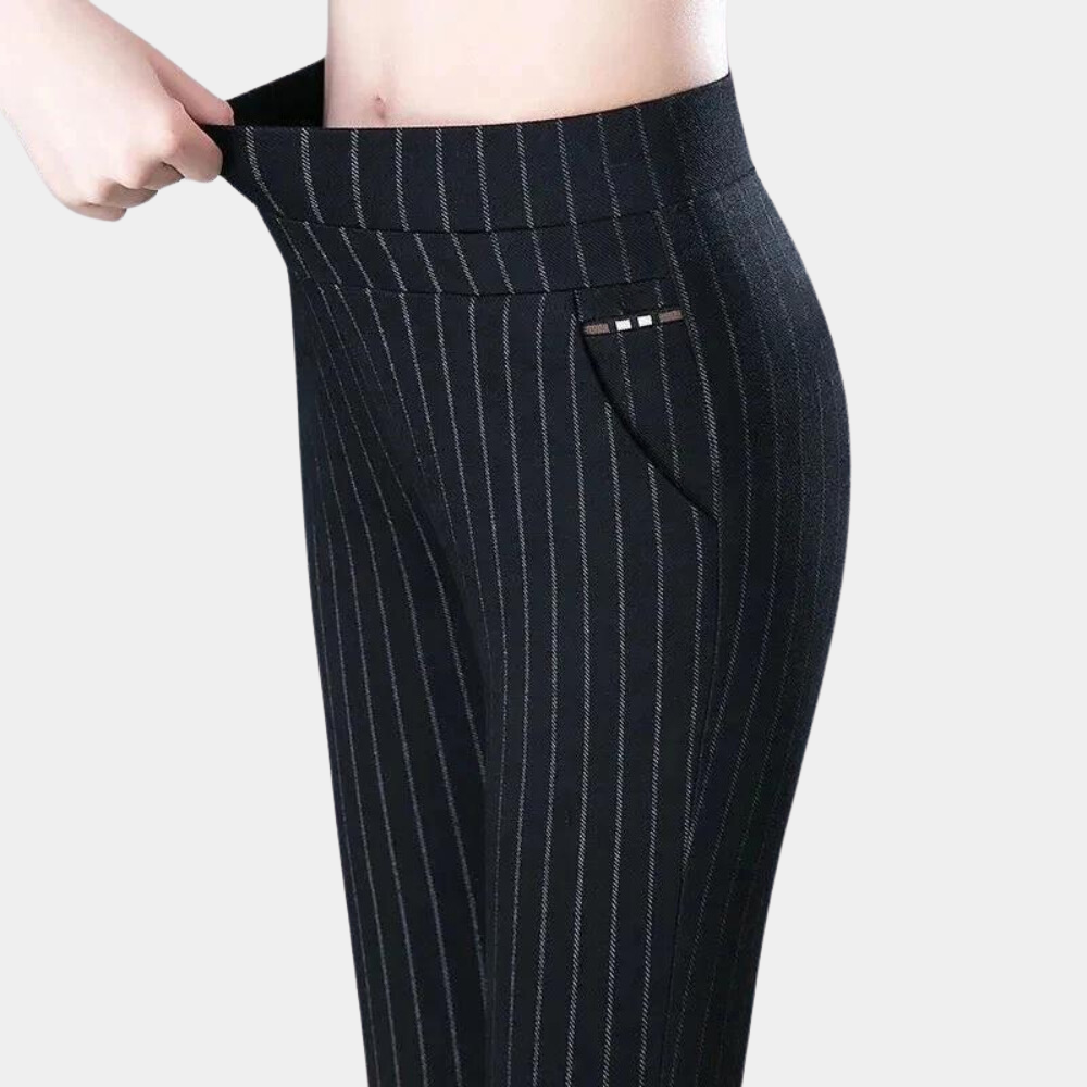 Women's High-Waisted Stretch Slim Fit Trousers
