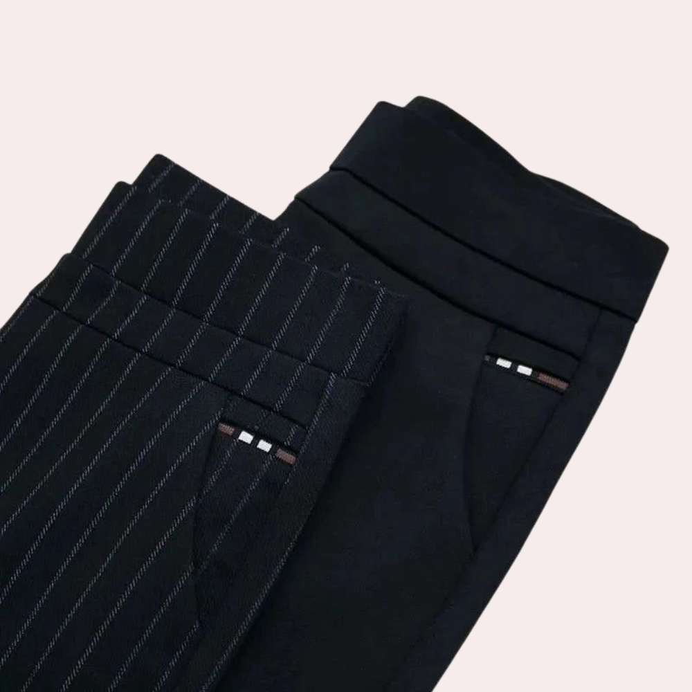 Women's High-Waisted Stretch Slim Fit Trousers