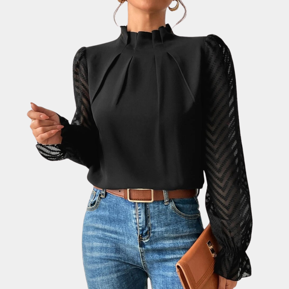 Hazel - Sheer Sleeve Blouse