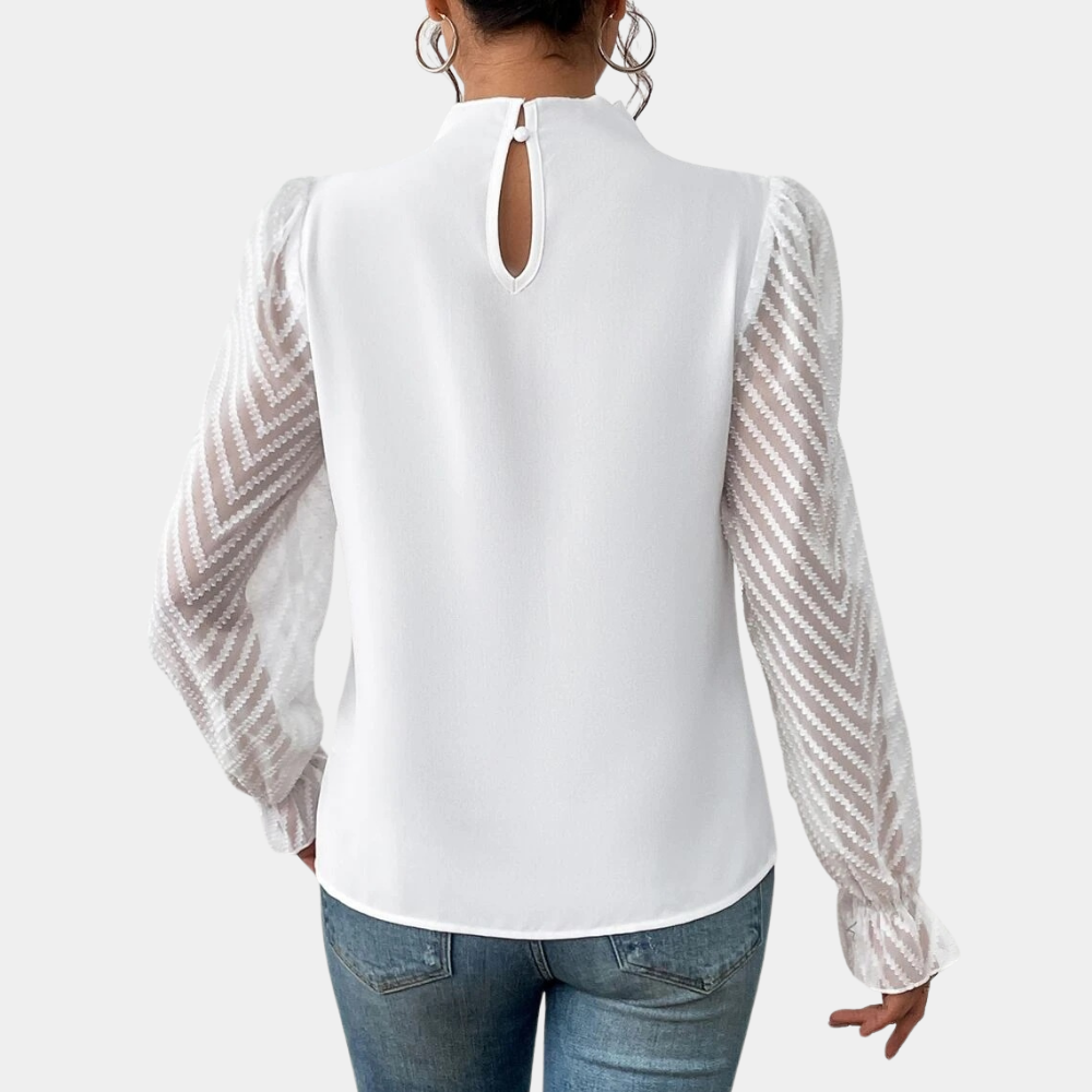 Hazel - Sheer Sleeve Blouse