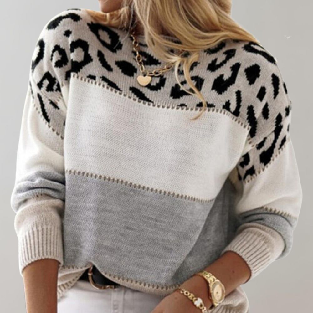 Stylish Leopard Print Sweater for Women