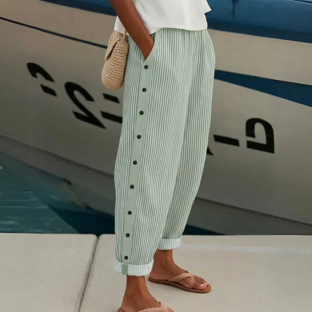 Women’s Striped Relaxed Fit Summer Pants