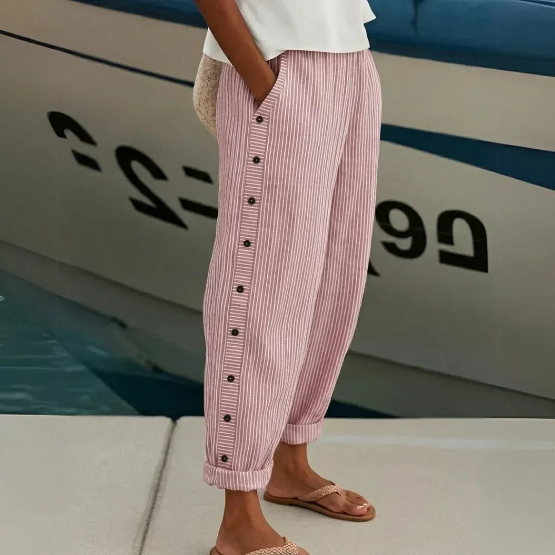 Women’s Striped Relaxed Fit Summer Pants