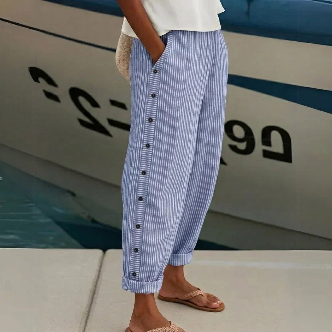 Women’s Striped Relaxed Fit Summer Pants