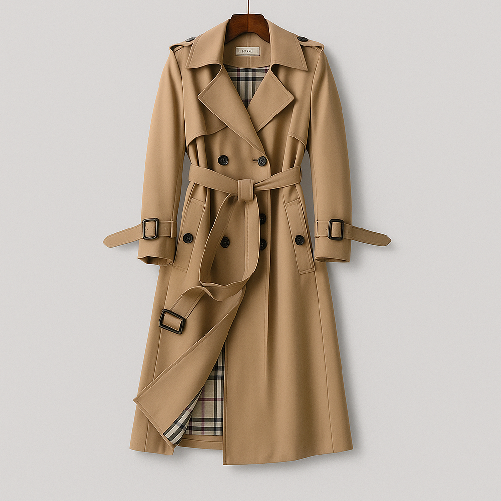 Women's Classic Double-Breasted Trench Coat
