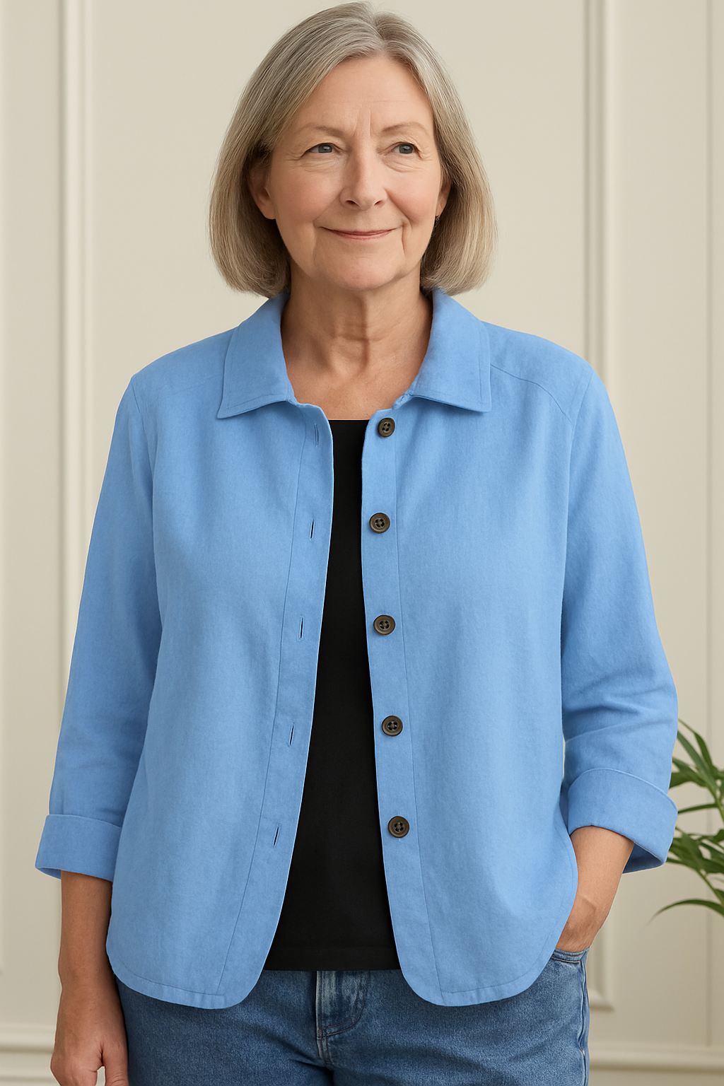 Cardigan casual da donna con bottoni