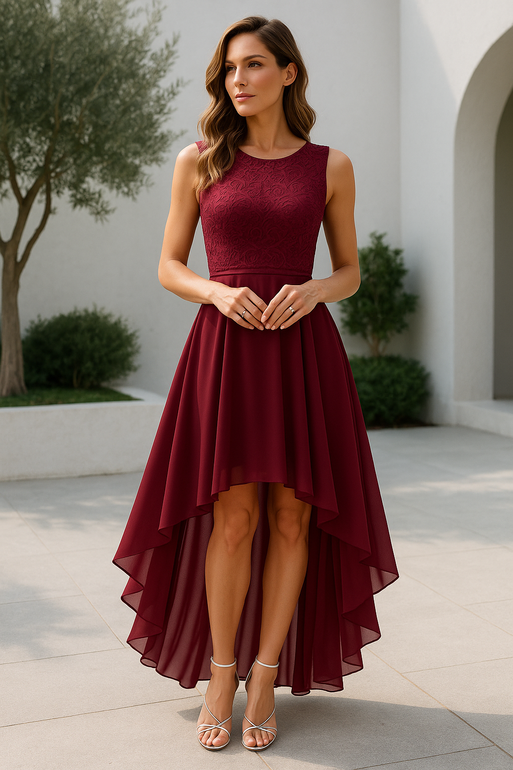 Elegant Asymmetric Evening Dress with Chic Design