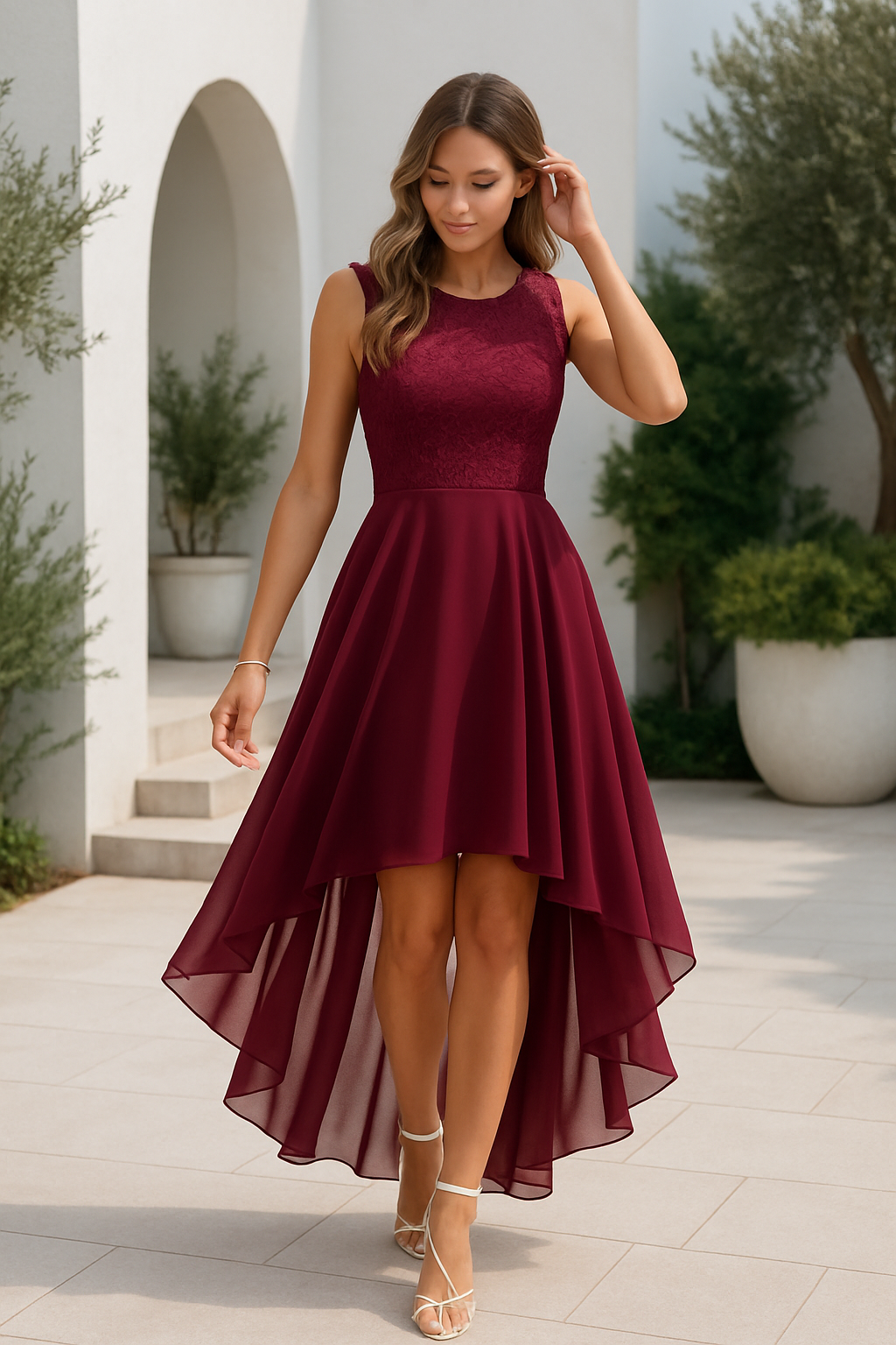 Elegant Asymmetric Evening Dress with Chic Design