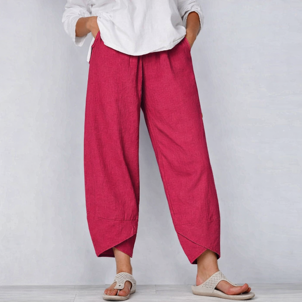 Pantalon décontracté ample longueur cheville